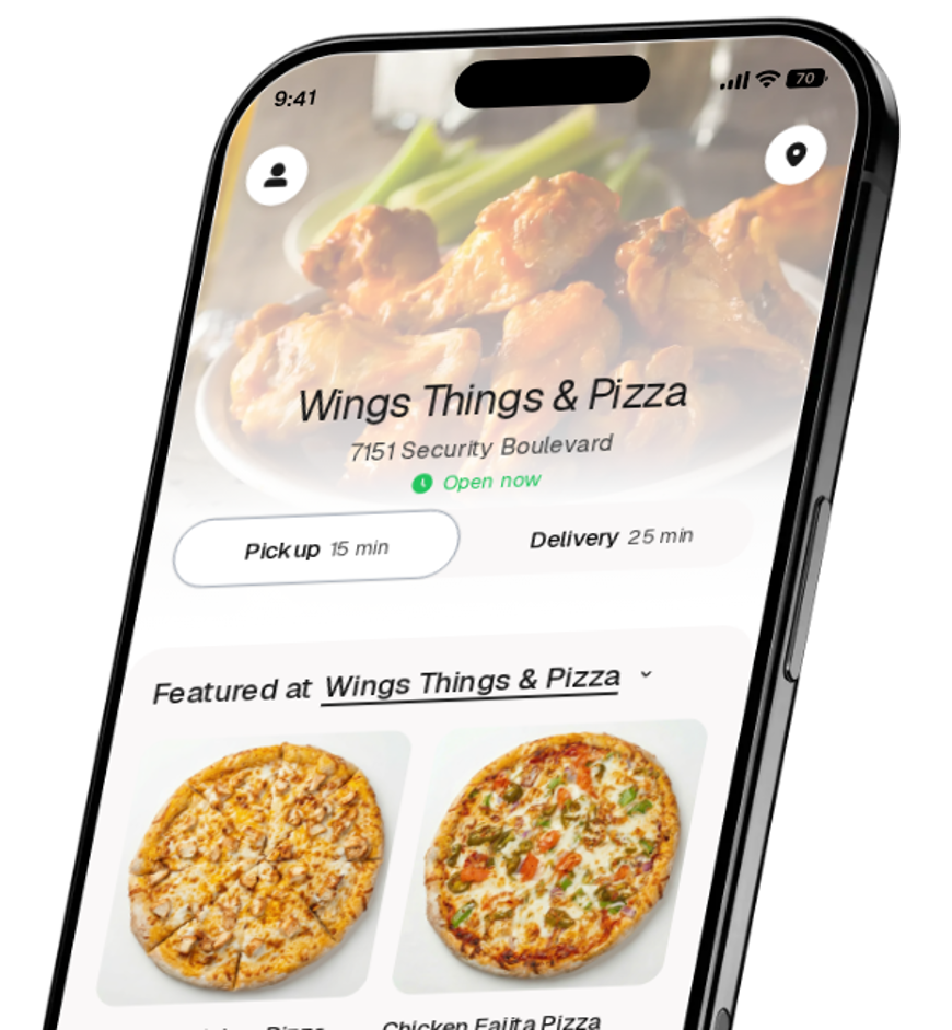 Wings Things & Pizza app preview