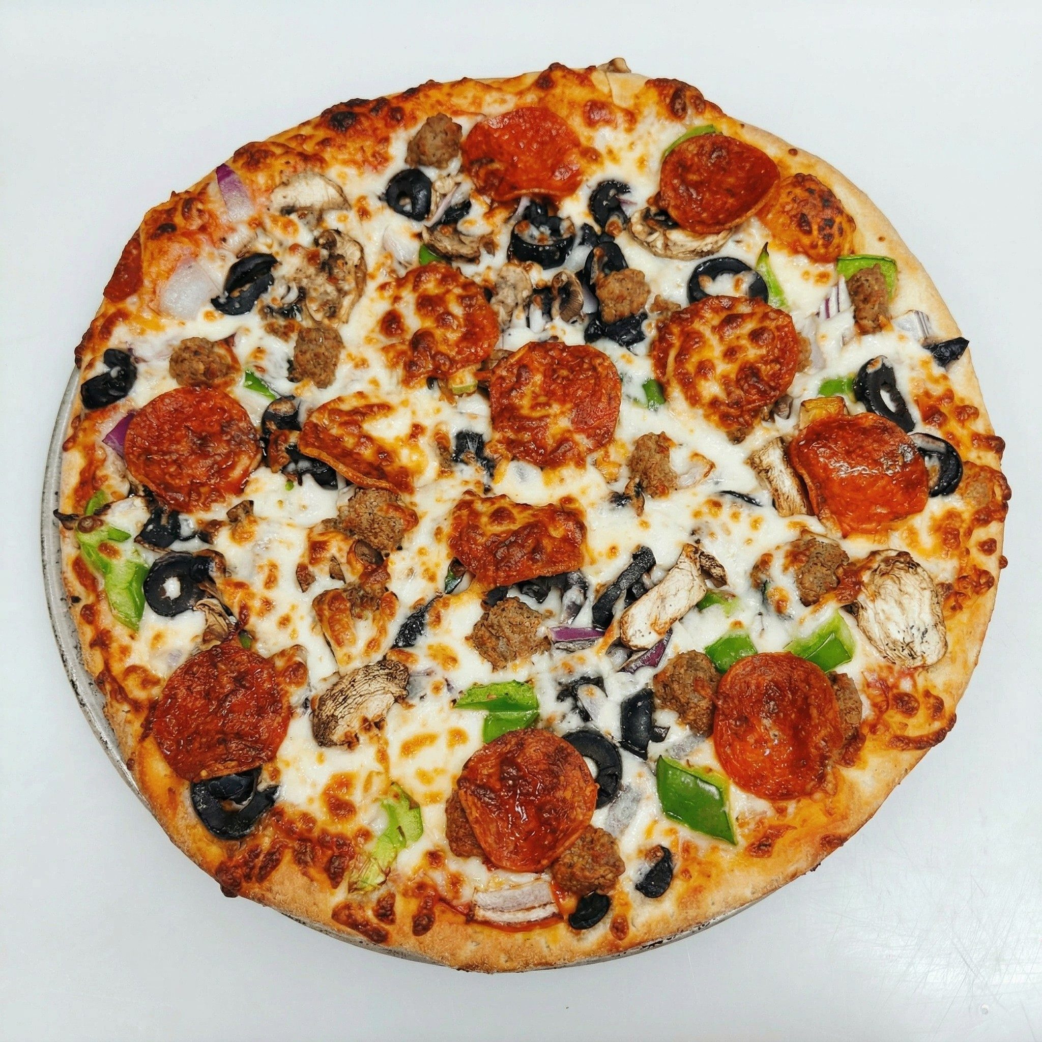 Meat Buster Pizza.