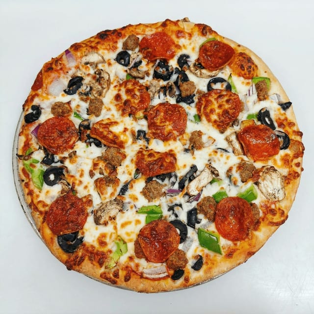 Meat Buster Pizza.